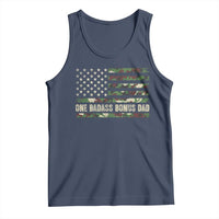 One Badass Bonus Dad Tank Top Funny Stepdad Camo American Flag