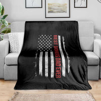 Best Effin Bonus Dad Ever Throw Blanket Funny Stepdad American Flag