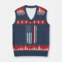 Best Effin Bonus Dad Ever V-Neck Knit Sweater Vest Funny Stepdad American Flag