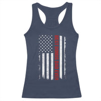 Best Effin Bonus Dad Ever Racerback Tank Top Funny Stepdad American Flag