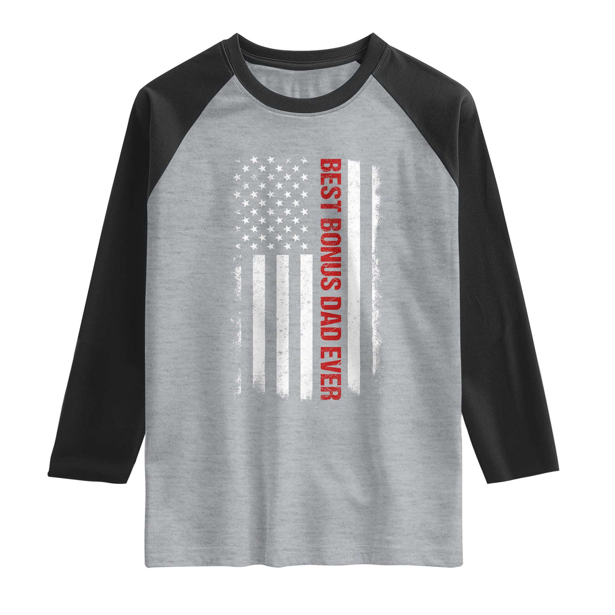 Best Effin Bonus Dad Ever Raglan Shirt Funny Stepdad American Flag