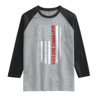 Best Effin Bonus Dad Ever Raglan Shirt Funny Stepdad American Flag