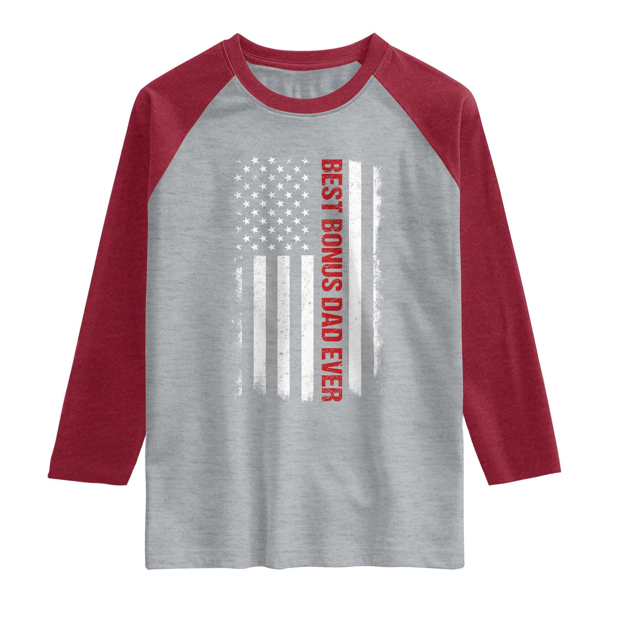 Best Effin Bonus Dad Ever Raglan Shirt Funny Stepdad American Flag