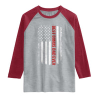 Best Effin Bonus Dad Ever Raglan Shirt Funny Stepdad American Flag