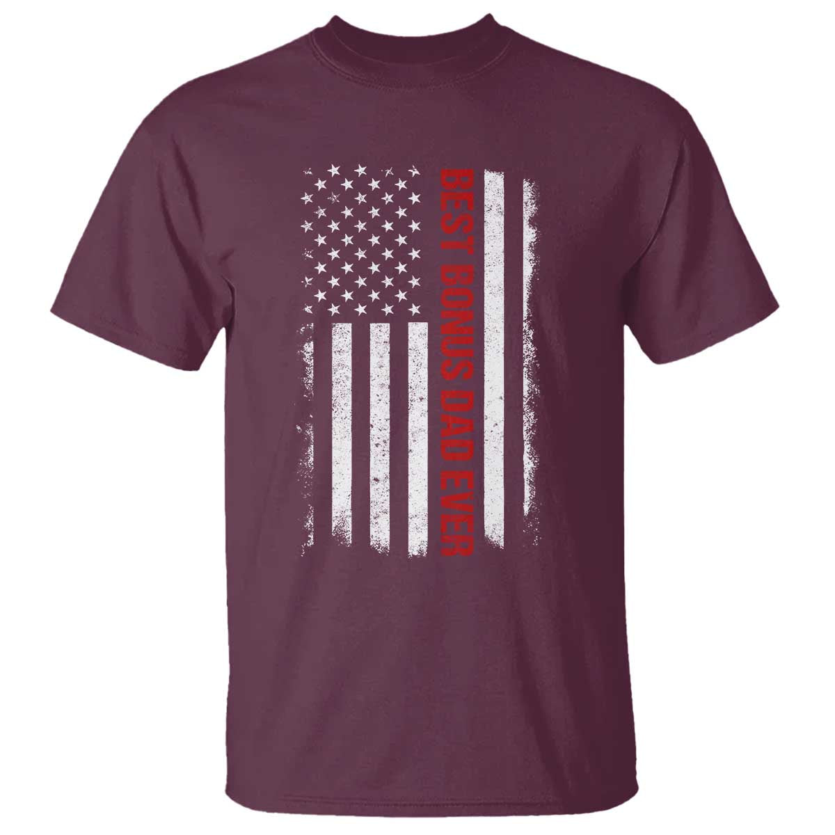 Best Effin Bonus Dad Ever T Shirt Funny Stepdad American Flag