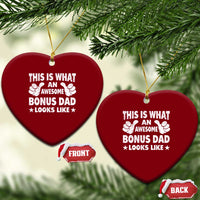 Funny Stepdad Ceramic Ornament This Is What An Awesome Bonus Dad Looks Like