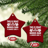 Funny Stepdad Ceramic Ornament This Is What An Awesome Bonus Dad Looks Like