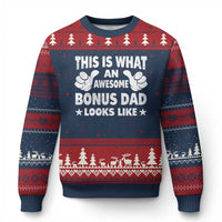Funny Stepdad Ugly Christmas Sweater This Is What An Awesome Bonus Dad Looks Like