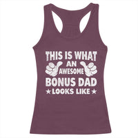 Funny Stepdad Racerback Tank Top This Is What An Awesome Bonus Dad Looks Like