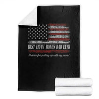Best Effin’ Bonus Dad Ever Throw Blanket Step Dad American Flag