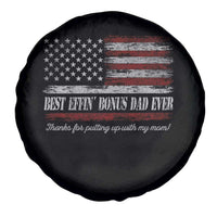 Best Effin’ Bonus Dad Ever Spare Tire Cover Step Dad American Flag