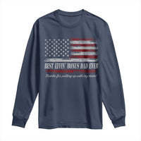 Best Effin’ Bonus Dad Ever Long Sleeve Shirt Step Dad American Flag