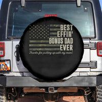 Best Effin’ Bonus Dad Ever Spare Tire Cover Step Dad Camo American Flag Camouflage