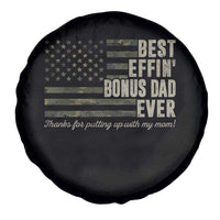 Best Effin’ Bonus Dad Ever Spare Tire Cover Step Dad Camo American Flag Camouflage