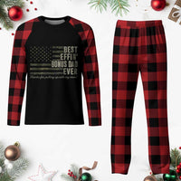 Best Effin’ Bonus Dad Ever Plaid Pajama Set Step Dad Camo American Flag Camouflage