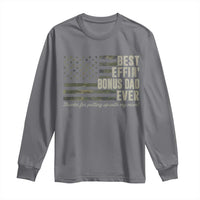Best Effin’ Bonus Dad Ever Long Sleeve Shirt Step Dad Camo American Flag Camouflage