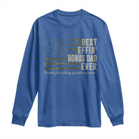 Best Effin’ Bonus Dad Ever Long Sleeve Shirt Step Dad Camo American Flag Camouflage