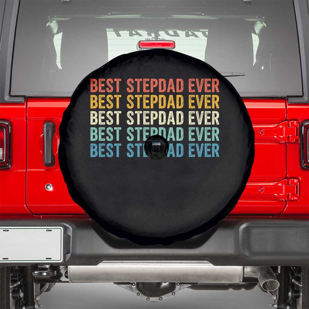 Best Stepdad Ever Spare Tire Cover Funny Retro Stepdad Bonus Dad