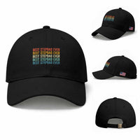 Best Stepdad Ever Baseball Cap Funny Retro Stepdad Bonus Dad