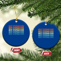 Best Stepdad Ever Ceramic Ornament Funny Retro Stepdad Bonus Dad