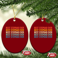 Best Stepdad Ever Ceramic Ornament Funny Retro Stepdad Bonus Dad