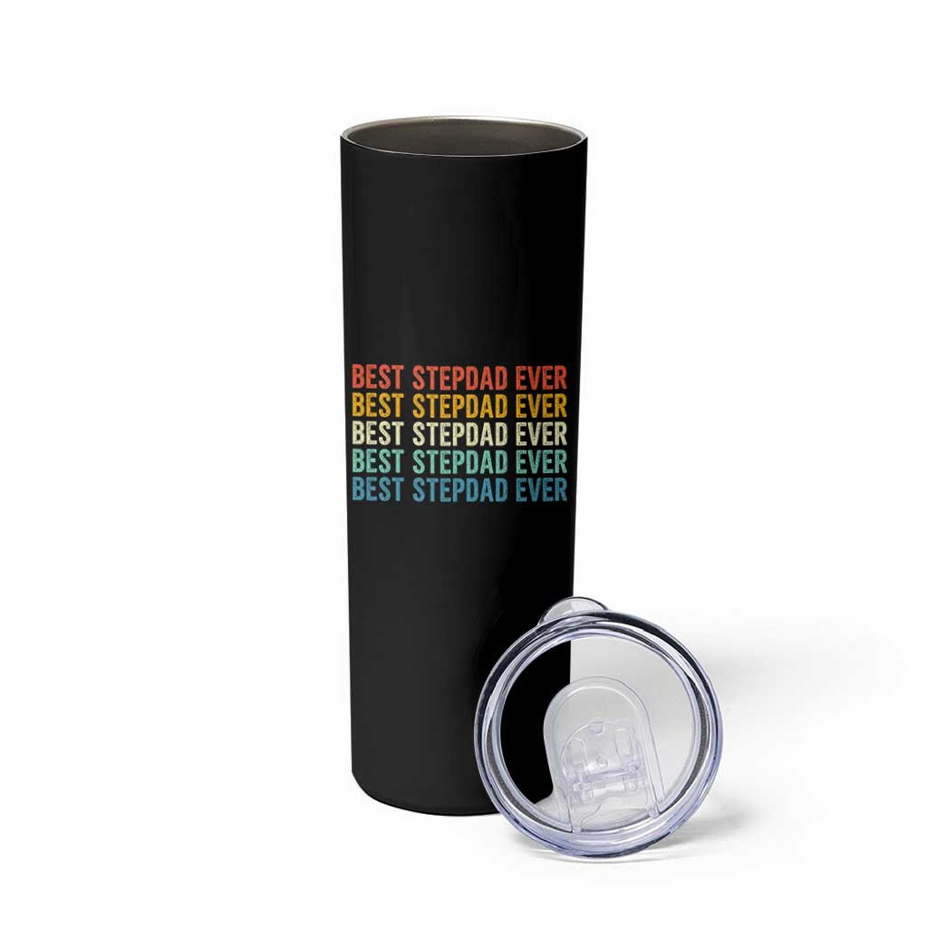 Best Stepdad Ever Skinny Tumbler Funny Retro Stepdad Bonus Dad