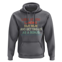 Bonus Dad Hoodie Funny Step Dad Look At You Landing Our Mom Getting Us As A Bonus