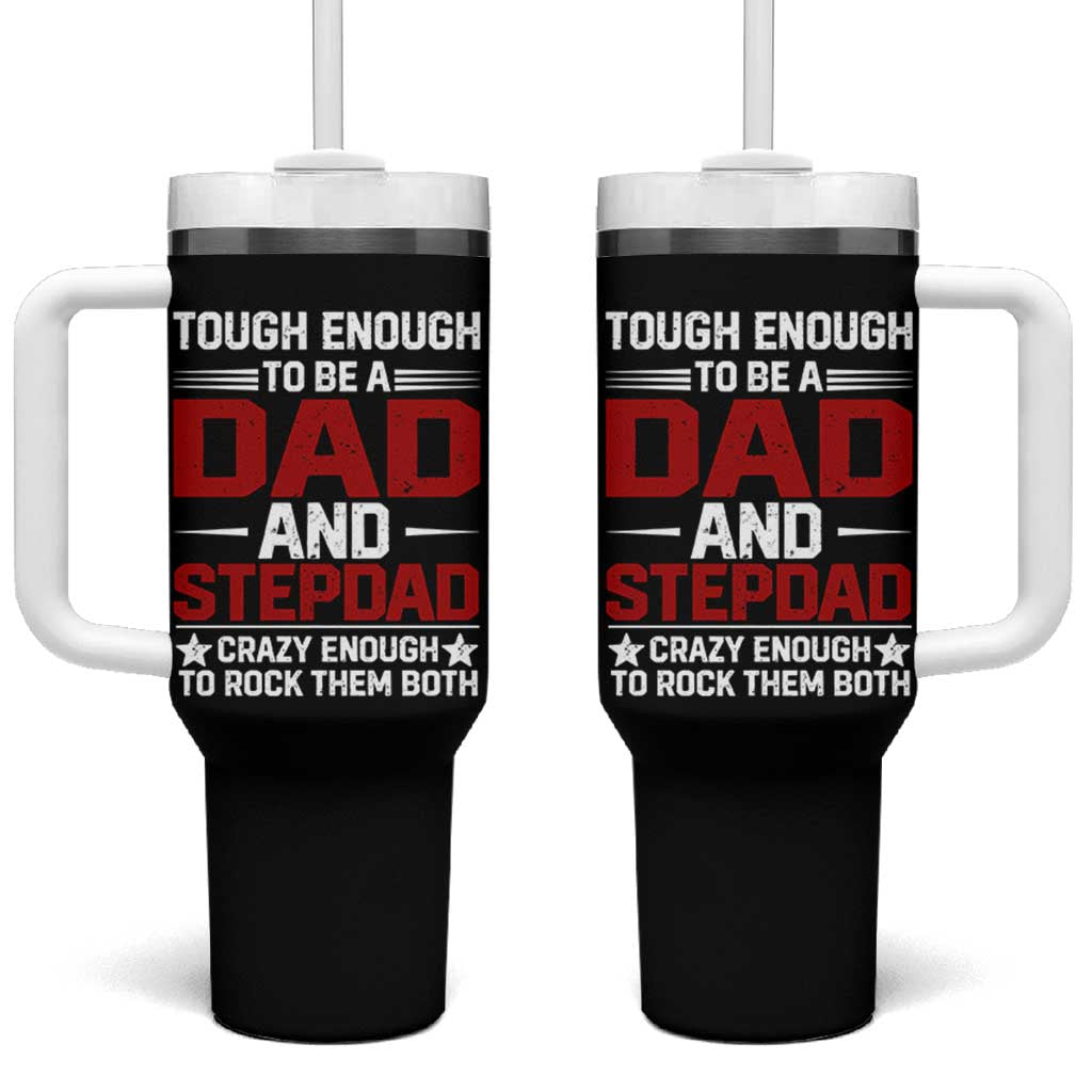 Bonus Dad Tumbler With Handle Dad And Stepdad Fathers Day