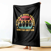18th Birthday Throw Blanket Vintage 18yr 2008 Limited Edition 18 Year Old Gift