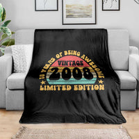 18th Birthday Throw Blanket Vintage 18yr 2008 Limited Edition 18 Year Old Gift