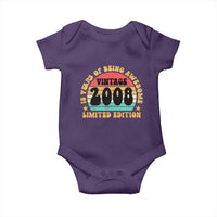 18th Birthday Baby Onesie Vintage 18yr 2008 Limited Edition 18 Year Old Gift