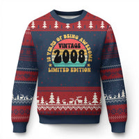 18th Birthday Ugly Christmas Sweater Vintage 18yr 2008 Limited Edition 18 Year Old Gift