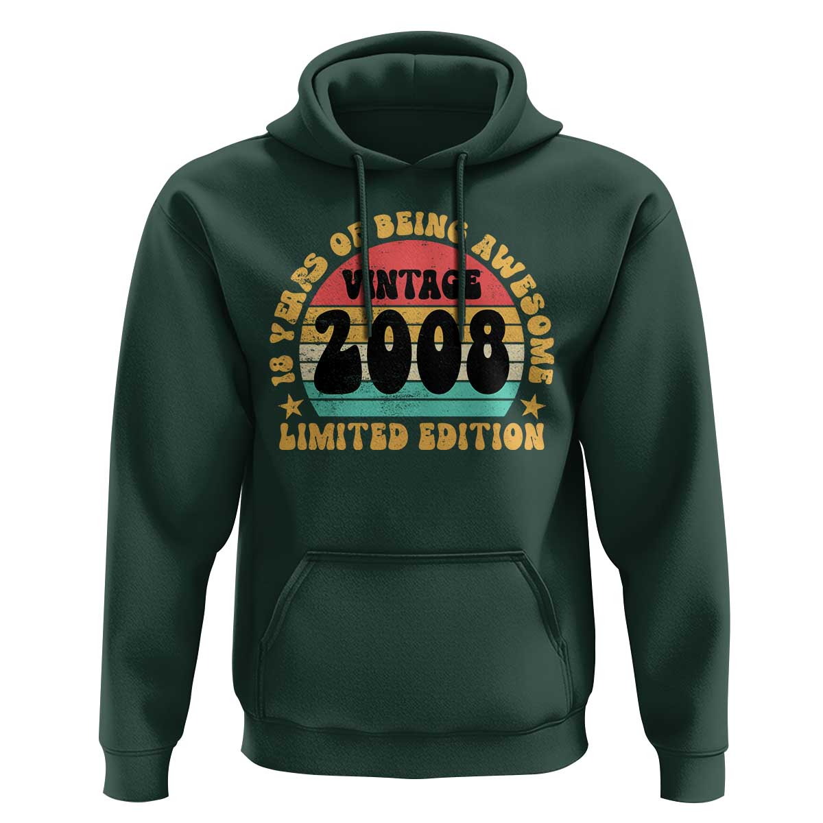 18th Birthday Hoodie Vintage 18yr 2008 Limited Edition 18 Year Old Gift