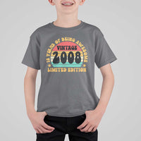 18th Birthday T Shirt For Kid Vintage 18yr 2008 Limited Edition 18 Year Old Gift
