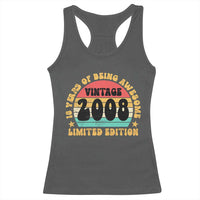 18th Birthday Racerback Tank Top Vintage 18yr 2008 Limited Edition 18 Year Old Gift