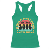 18th Birthday Racerback Tank Top Vintage 18yr 2008 Limited Edition 18 Year Old Gift