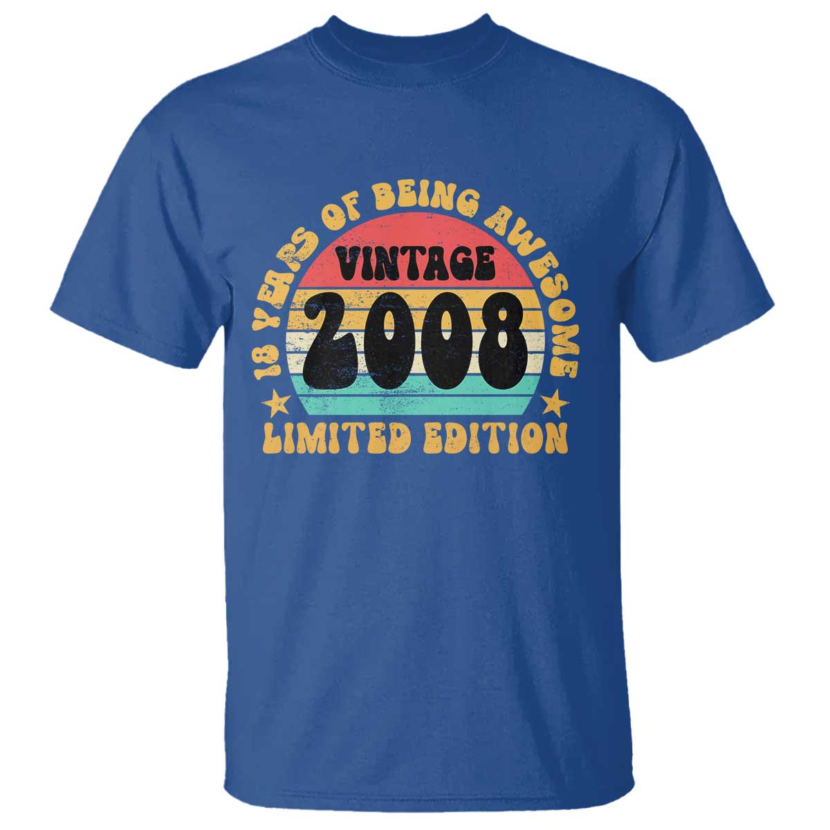 18th Birthday T Shirt Vintage 18yr 2008 Limited Edition 18 Year Old Gift