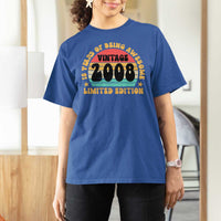 18th Birthday T Shirt For Women Vintage 18yr 2008 Limited Edition 18 Year Old Gift