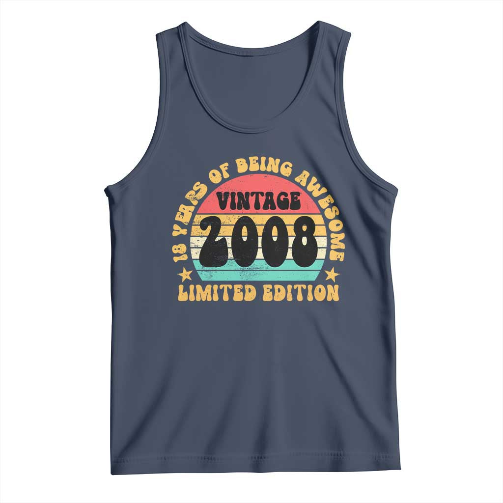 18th Birthday Tank Top Vintage 18yr 2008 Limited Edition 18 Year Old Gift