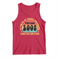 18th Birthday Tank Top Vintage 18yr 2008 Limited Edition 18 Year Old Gift