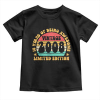 18th Birthday Toddler T Shirt Vintage 18yr 2008 Limited Edition 18 Year Old Gift
