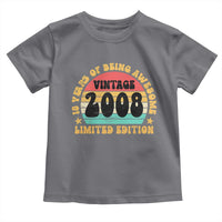 18th Birthday Toddler T Shirt Vintage 18yr 2008 Limited Edition 18 Year Old Gift