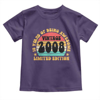 18th Birthday Toddler T Shirt Vintage 18yr 2008 Limited Edition 18 Year Old Gift