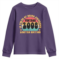 18th Birthday Youth Sweatshirt Vintage 18yr 2008 Limited Edition 18 Year Old Gift
