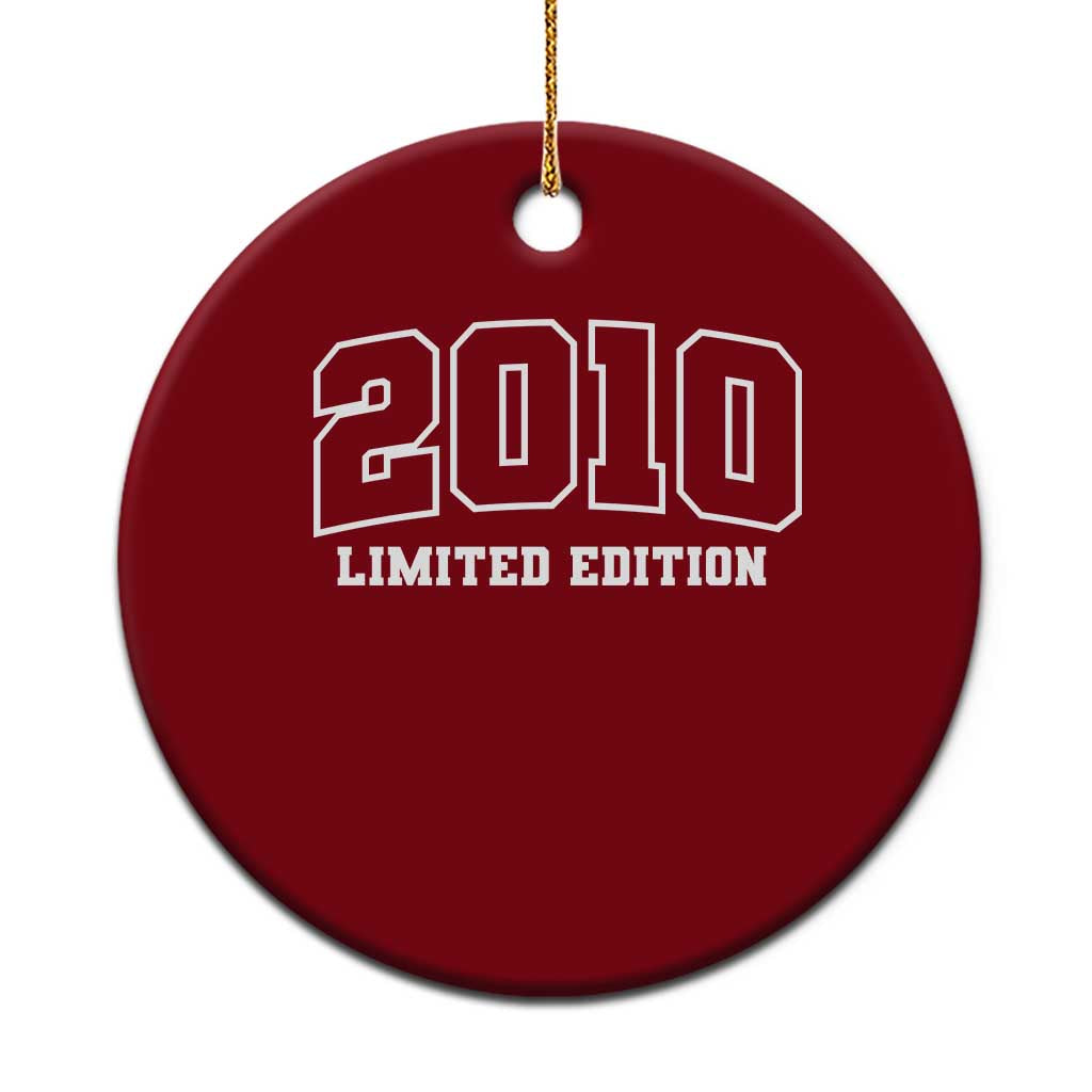 Vintage 2010 Limited Edition Ceramic Ornament 16 Year Old Gift Retro Varsity 16th Birthday