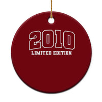 Vintage 2010 Limited Edition Ceramic Ornament 16 Year Old Gift Retro Varsity 16th Birthday