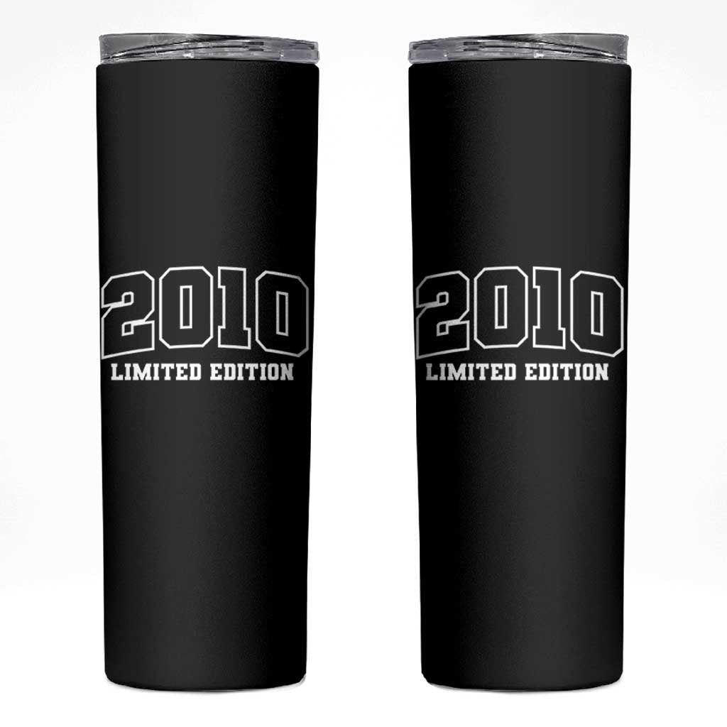 Vintage 2010 Limited Edition Skinny Tumbler 16 Year Old Gift Retro Varsity 16th Birthday