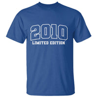 Vintage 2010 Limited Edition T Shirt 16 Year Old Gift Retro Varsity 16th Birthday