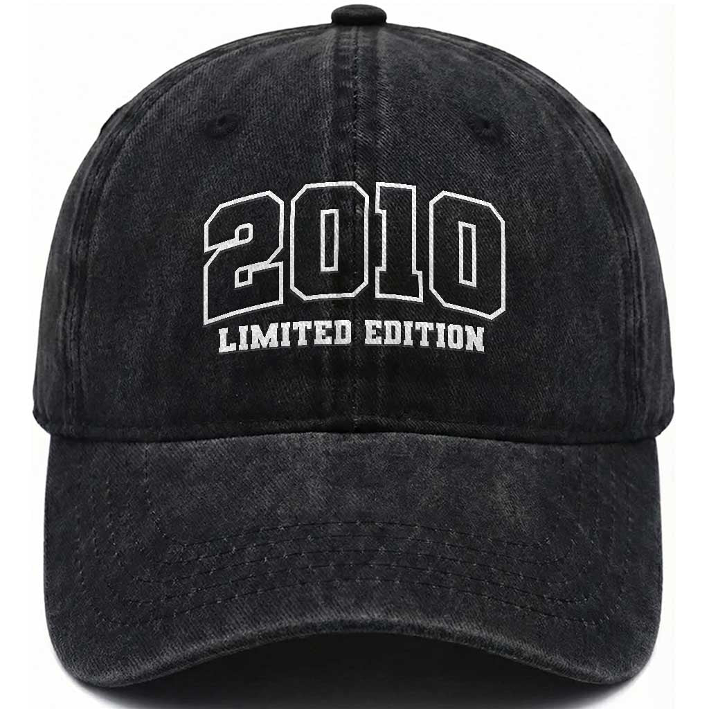 Vintage 2010 Limited Edition Washed Cotton Baseball Cap 16 Year Old Gift Retro Varsity 16th Birthday