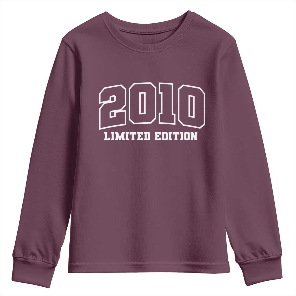 Vintage 2010 Limited Edition Youth Sweatshirt 16 Year Old Gift Retro Varsity 16th Birthday